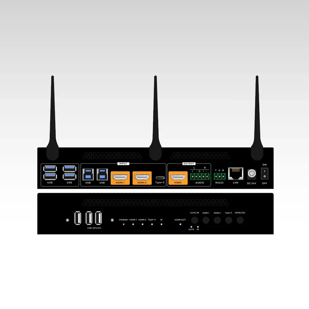 4X1 Presentation Switcher with wireless, scaling and PD