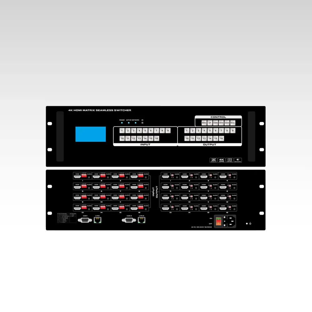 16×16 HDMI Matrix Switcher with Seamless switch and TV Wall function